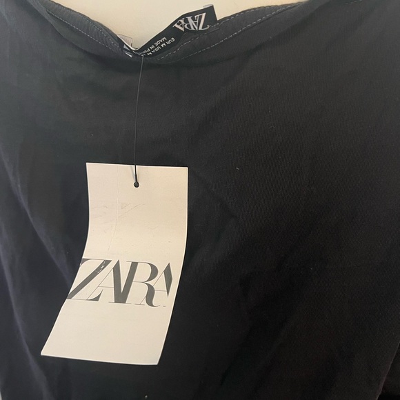 NWT - ZARA Grey and black American flag graphic t-shirt - Size M - Picture 4 of 6